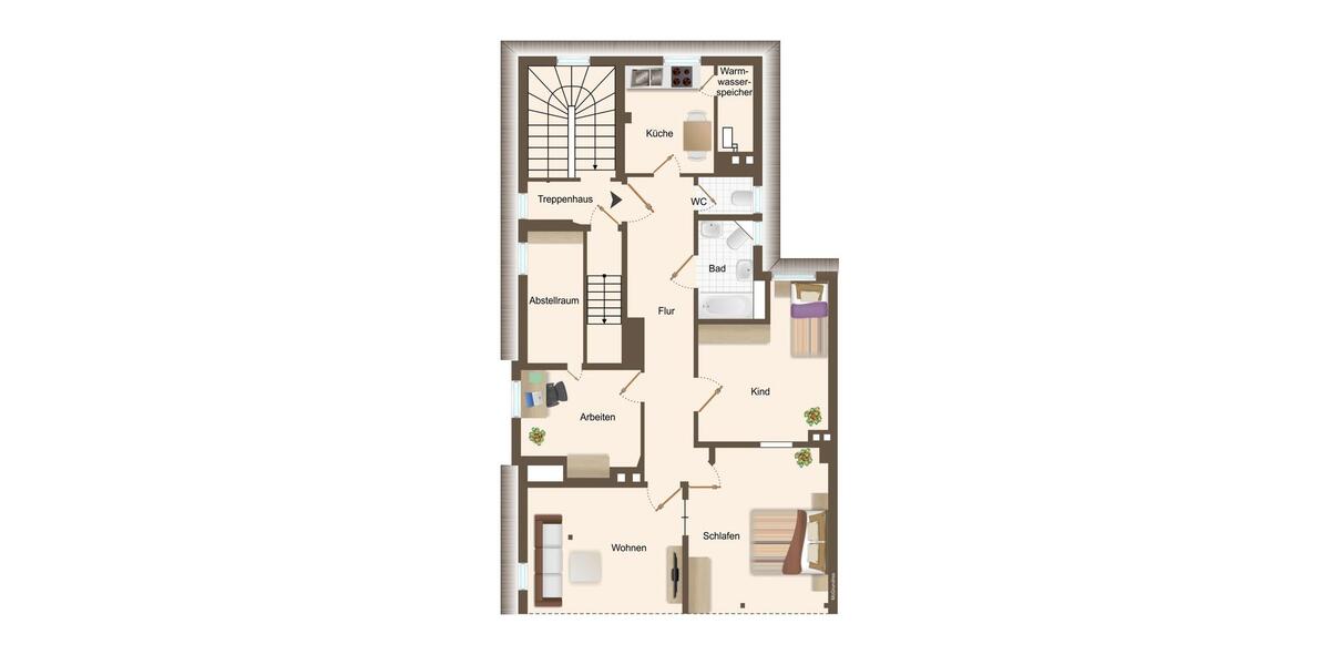 Etagenwohnung Regensburg Kumpfmühl - 4 Zimmer, 108 m&sup2;, 1.250&euro; | Angebot:26293169