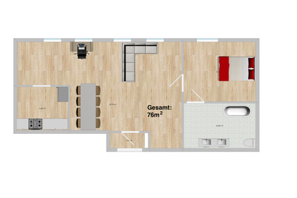 Wohnung Regensburg Kumpfmühl - 2 Zimmer, 76 m&sup2;, 970&euro; | Angebot:25759684