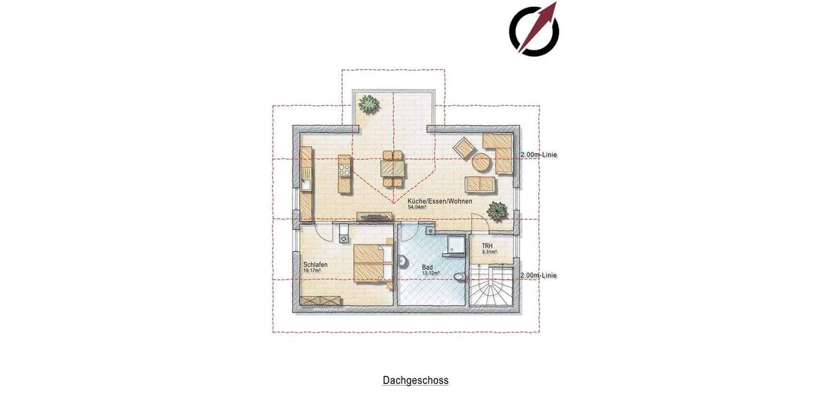 2-Zimmer-Loft-Wohnung mit herrlichem Ausblick ins Grüne!!! 2 zimmer