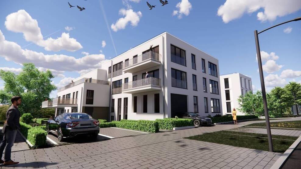 Einziehen und Aufleben - Exklusive Wohnung 3 Zimmer Wohnung mit Einbauküche und Balkon und Gartenanteil am Hochweg