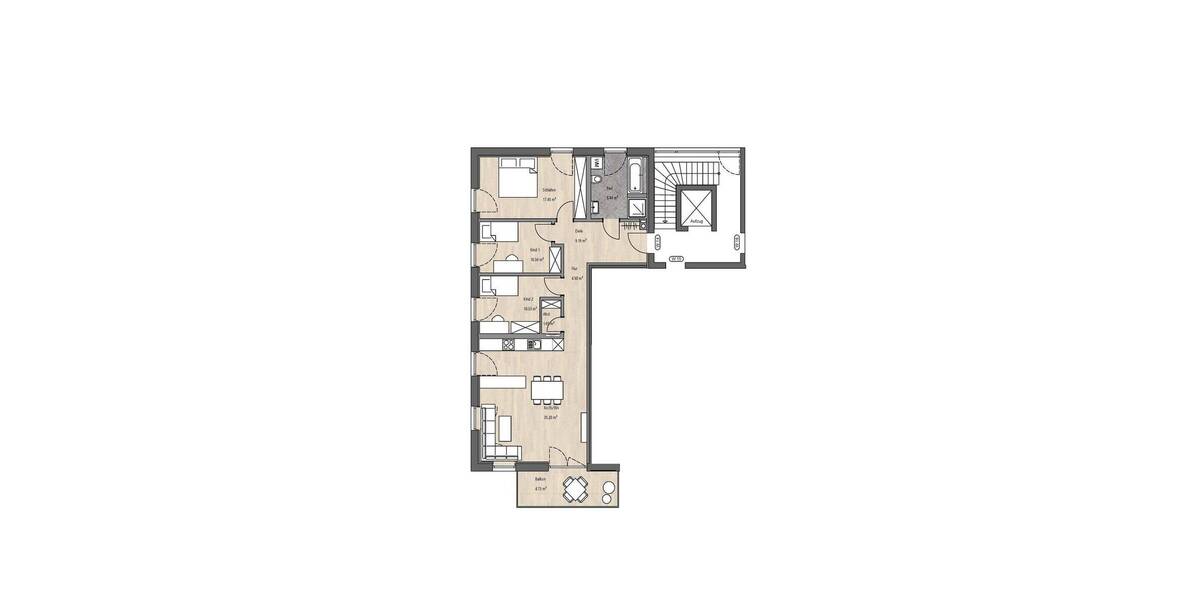 Etagenwohnung Pentling Großberg - 4 Zimmer, 101 m&sup2;, 638.250&euro; | Angebot:25835127