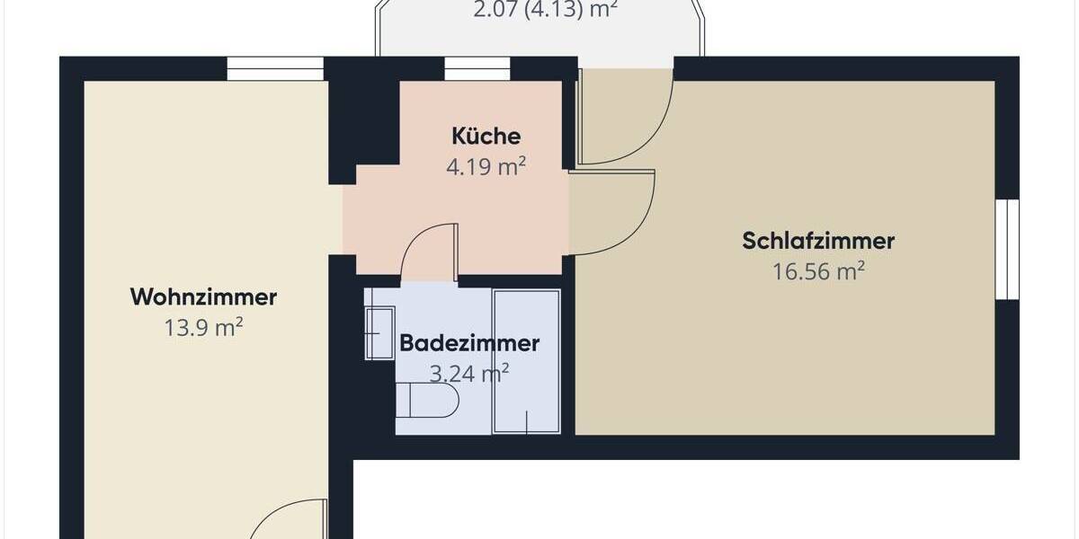 Etagenwohnung Regensburg Kasernenviertel - 2 Zimmer, 40 m&sup2;, 145.000&euro; | Angebot:26276829