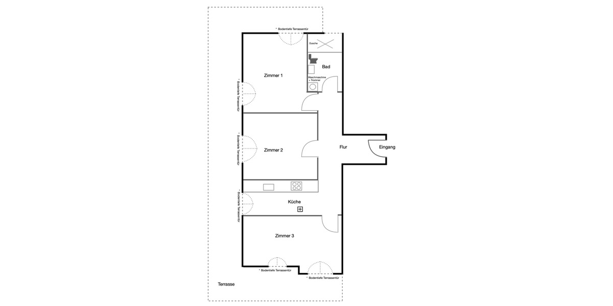 Erdgeschoßwohnung Kelheim - 3 Zimmer, 83 m&sup2;, 590&euro; | Angebot:25080960