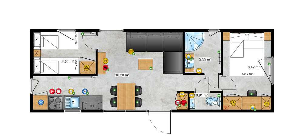 Bungalow Regensburg Kumpfmühl - 2 Zimmer, 34 m&sup2;, 79.900&euro; | Angebot:8801157