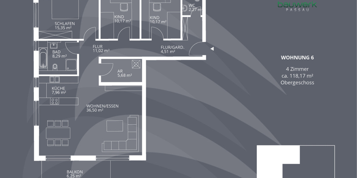 Etagenwohnung Altenthann Forstmühle - 4 Zimmer, 118 m&sup2;, 529.900&euro; | Angebot:26695130