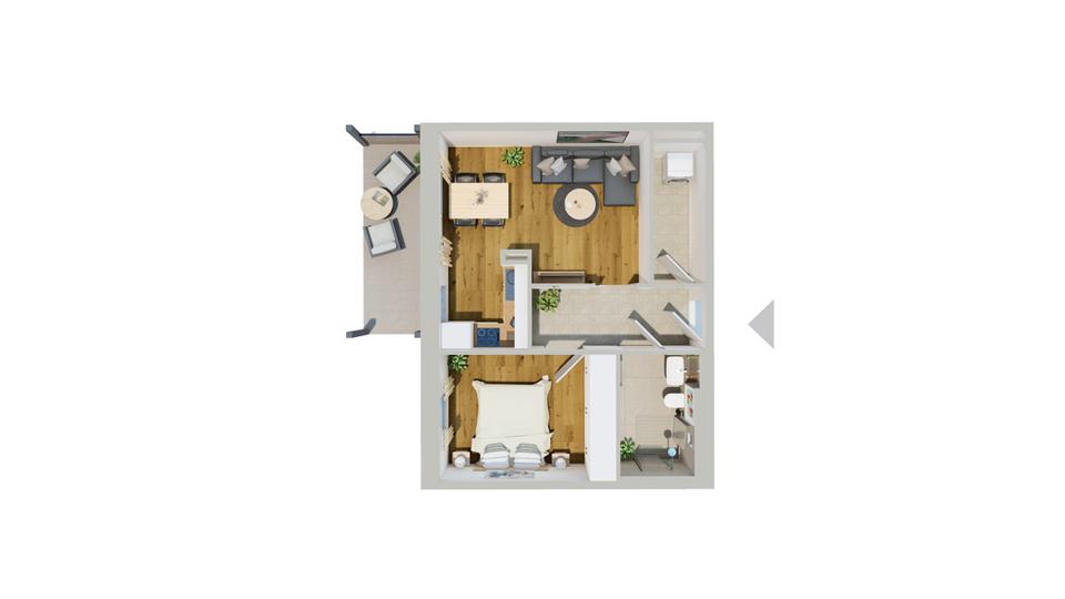 Etagenwohnung Abensberg - 2 Zimmer, 56 m&sup2;, 810&euro; | Angebot:26725299