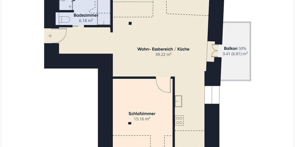 Etagenwohnung Regensburg / Wutzlhofen Konradsiedlung-Wutzlhofen - 2 Zimmer, 66 m&sup2;, 924&euro; | Angebot:25475857