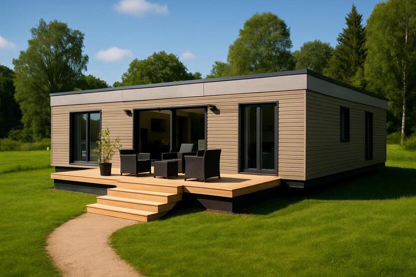 94m² großes Tinyhaus Mobilheim Wohnhaus Tinyhouse winterfest isoliert voll ausgestattet zimmer