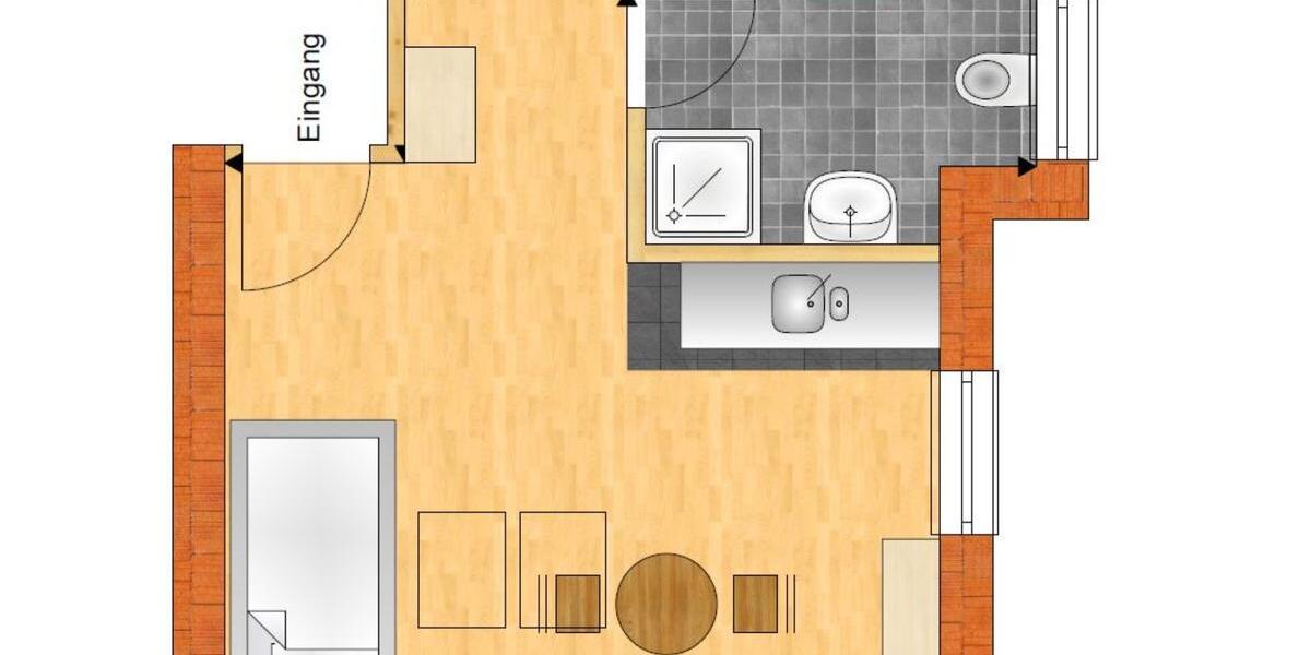 Appartment zu vermieten 1 zimmer