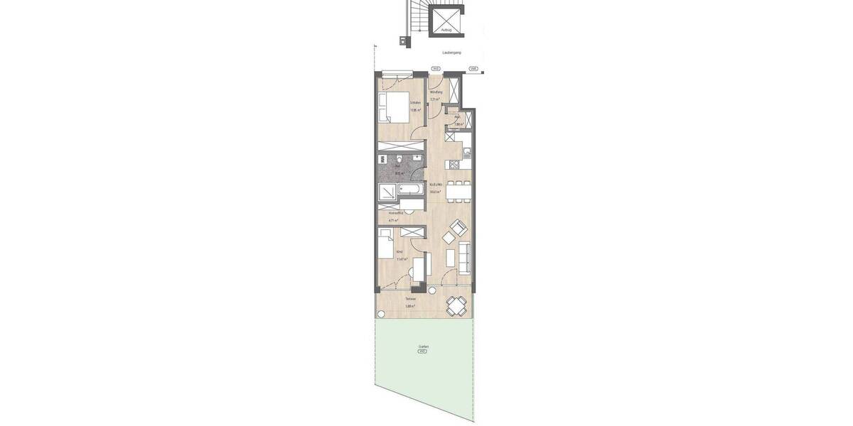 Terrassenwohnung Pentling Großberg - 3 Zimmer, 79 m&sup2;, 486.500&euro; | Angebot:25672861