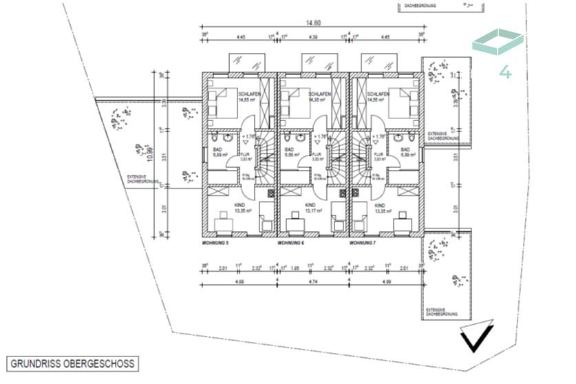 Reihenhaus Wenzenbach - 5 Zimmer, 110 m&sup2;, 1.460&euro; | Angebot:26629543