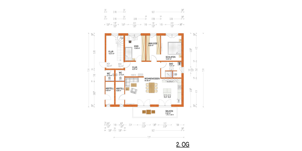 Etagenwohnung Langquaid - 4 Zimmer, 102 m&sup2;, 465.000&euro; | Angebot:26686051