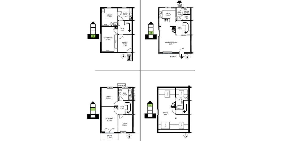 Reihenhaus Regensburg Brandlberg - 6 Zimmer, 154 m&sup2;, 2.200&euro; | Angebot:26566303