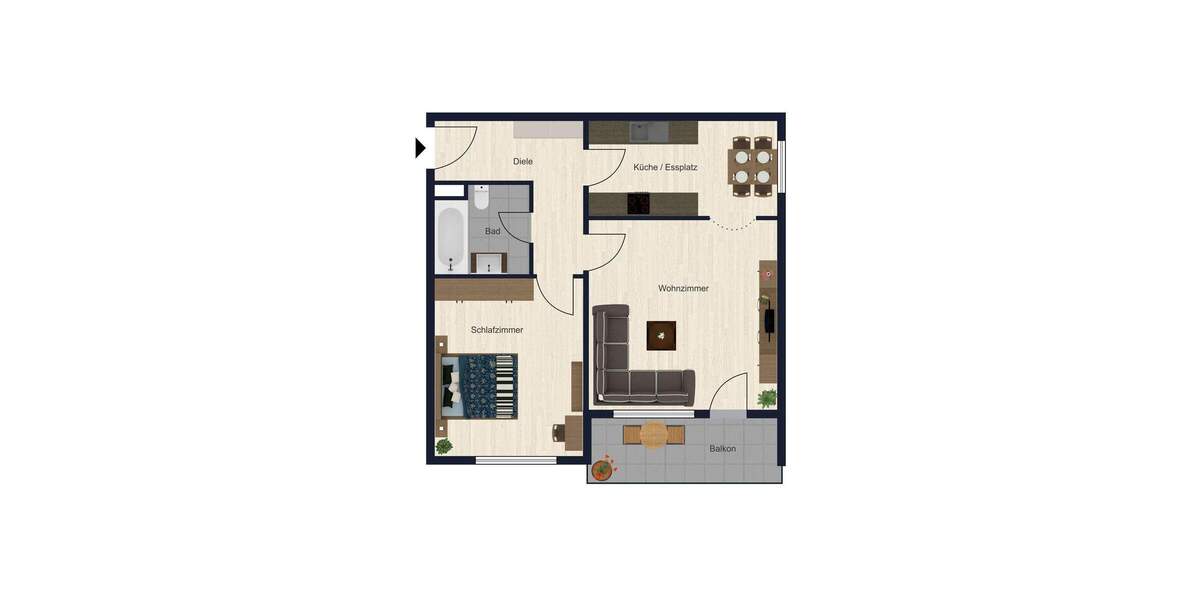 Etagenwohnung Abensberg - 2 Zimmer, 57 m&sup2;, 180.000&euro; | Angebot:25775982