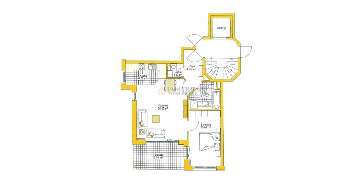 Etagenwohnung Regensburg Galgenberg - 2 Zimmer, 66 m&sup2;, 439.000&euro; | Angebot:26391855