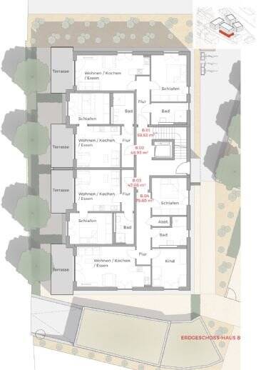 Etagenwohnung Regensburg Weichs - 3 Zimmer, 80 m&sup2;, 601.000&euro; | Angebot:23983027