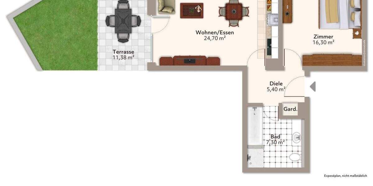 Etagenwohnung Lappersdorf Kareth - 2 Zimmer, 67 m&sup2;, 417.900&euro; | Angebot:25727495