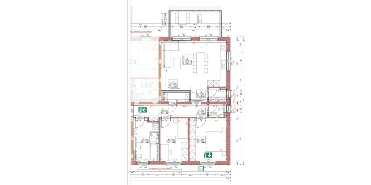 Hochwertige Wohnung 1.OG, 90qm , 3 Zimmer, Balkon, 2 TG Stellpl 3 zimmer