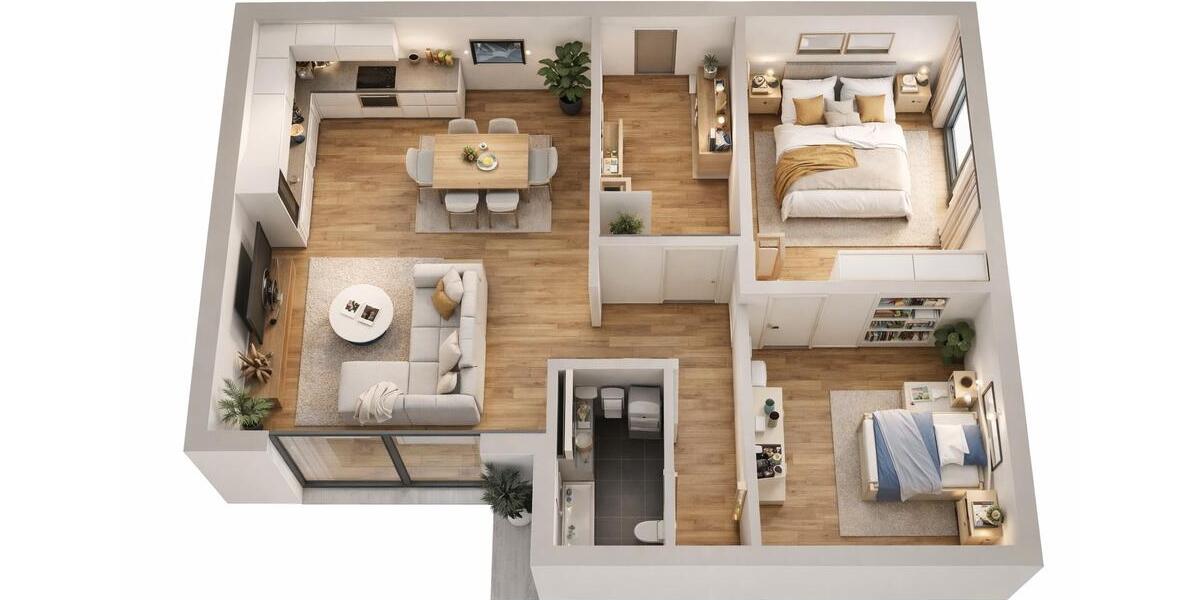 Etagenwohnung Pfatter - 2 Zimmer, 55 m&sup2;, 239.000&euro; | Angebot:24889103