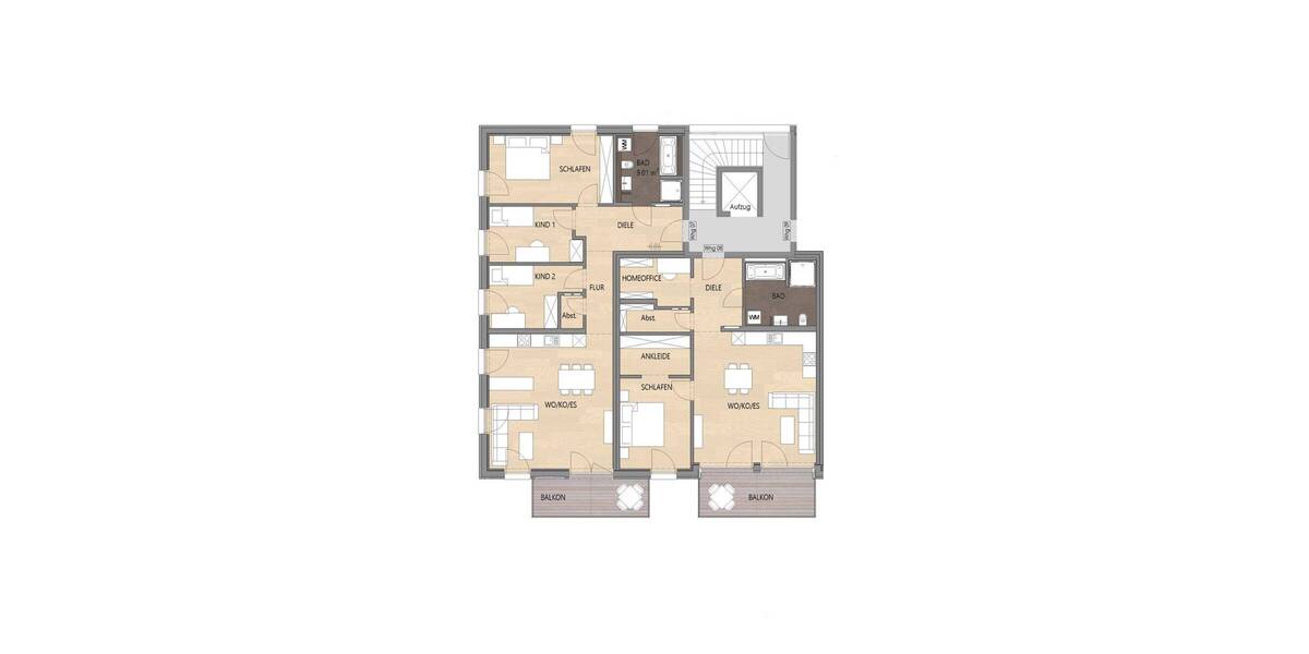 Etagenwohnung Pentling Großberg - 4 Zimmer, 101 m&sup2;, 632.800&euro; | Angebot:25672865