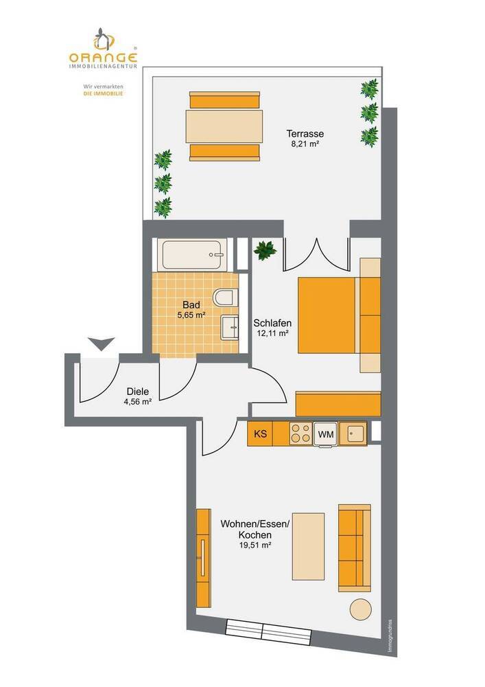 ***Tolle 2-Zimmer-Wohnung mit Terrasse am Donaumarkt***