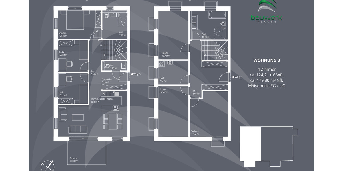 Etagenwohnung Donaustauf Sulzbach - 5 Zimmer, 124 m&sup2;, 640.490&euro; | Angebot:25770997