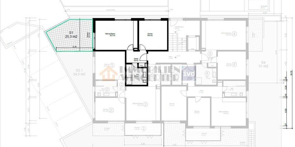 Etagenwohnung Lappersdorf-Kareth Kareth - 2 Zimmer, 55 m&sup2;, 395.000&euro; | Angebot:26869325