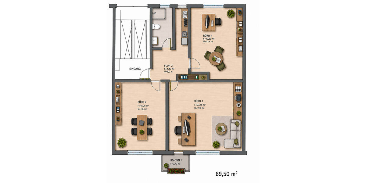 Gewerbeobjekt Regensburg Innenstadt - 770&euro; | Angebot:26752498