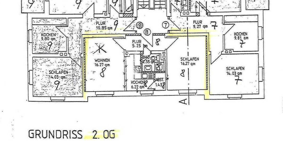 Etagenwohnung Regensburg Ostenviertel - 2 Zimmer, 48 m&sup2;, 259.000&euro; | Angebot:26205183