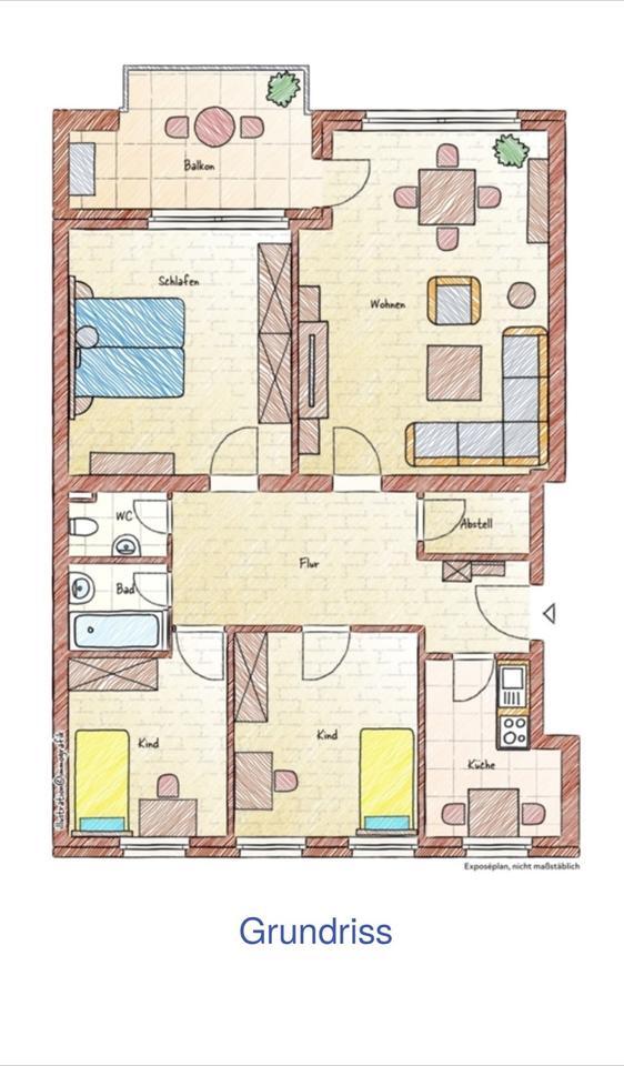 Rgbg Osten - 4 Zimmer Wohnung mit Balkon und Aufzug