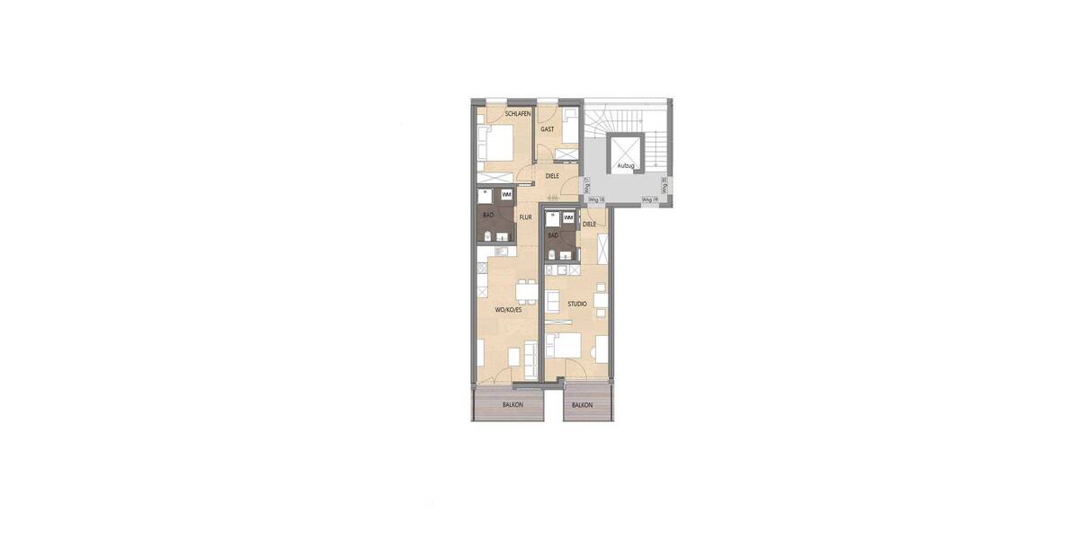 Etagenwohnung Pentling Großberg - 3 Zimmer, 64 m&sup2;, 399.900&euro; | Angebot:25672859