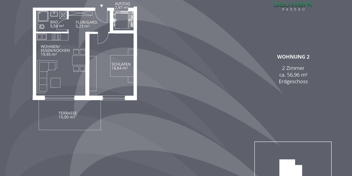 Etagenwohnung Altenthann Altenthann - 2 Zimmer, 57 m&sup2;, 269.900&euro; | Angebot:25730948