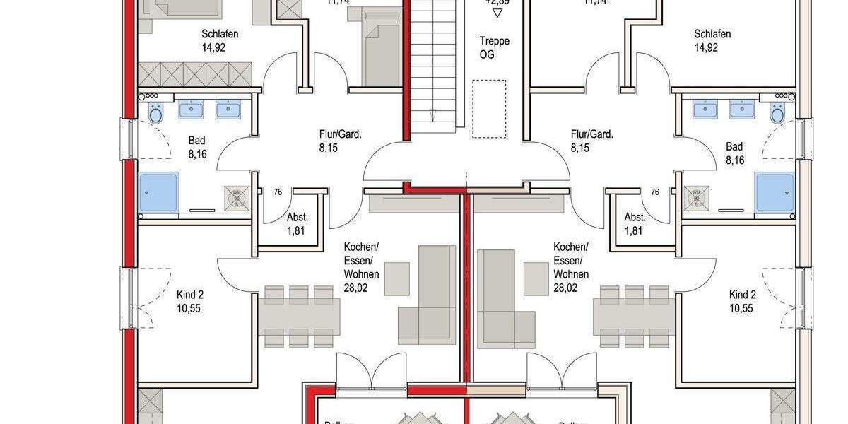 Etagenwohnung Nittendorf / Thumhausen Thumhausen - 4 Zimmer, 87 m&sup2;, 395.000&euro; | Angebot:25985197