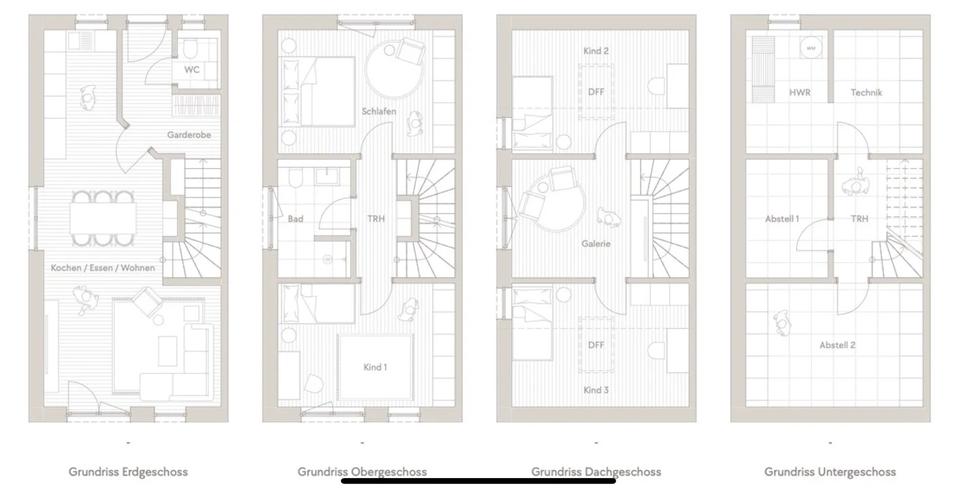 Reihenhaus Obertraubling - 6 Zimmer, 130 m&sup2;, 529.000&euro; | Angebot:26916563