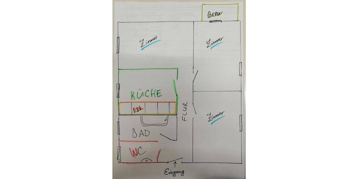 Etagenwohnung Regensburg Galgenberg - 3 Zimmer, 82 m&sup2;, 1.300&euro; | Angebot:26689379