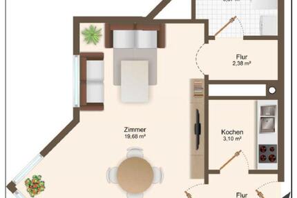 Wohnung Regensburg Das Dörnberg - 1.5 Zimmer, 31 m&sup2;, 199.999&euro; | Angebot:27270875
