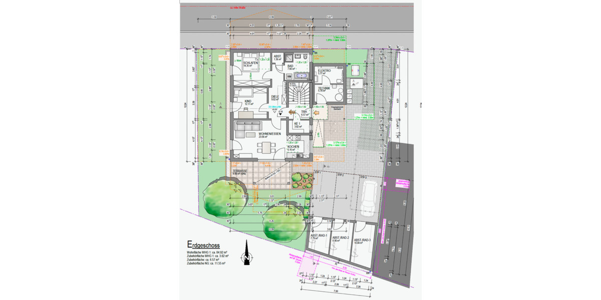 Erdgeschoßwohnung Regensburg Konradsiedlung - 3 Zimmer, 85 m&sup2;, 1.300&euro; | Angebot:25875112