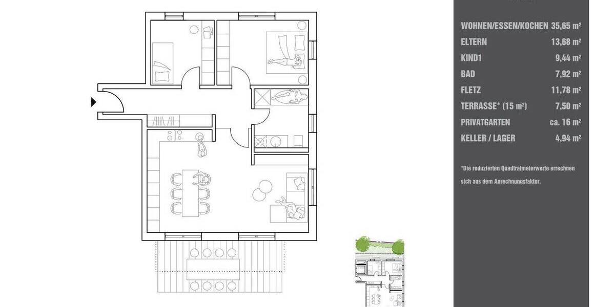 Etagenwohnung Tegernheim - 3 Zimmer, 86 m&sup2;, 529.000&euro; | Angebot:26027537