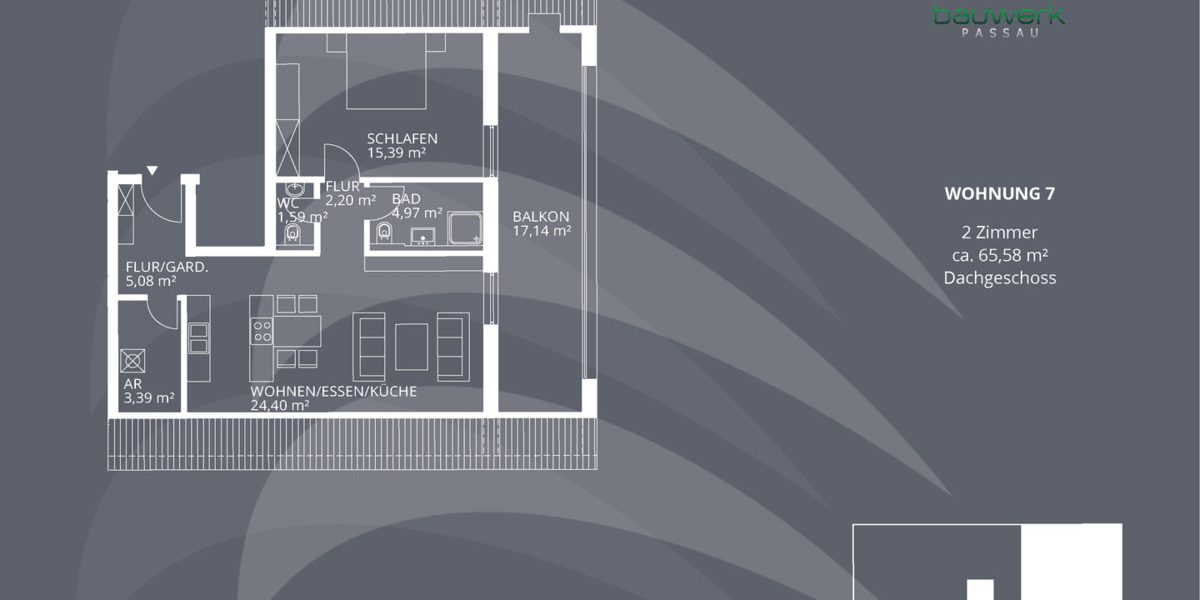 Etagenwohnung Altenthann Forstmühle - 2 Zimmer, 65 m&sup2;, 329.900&euro; | Angebot:26657082