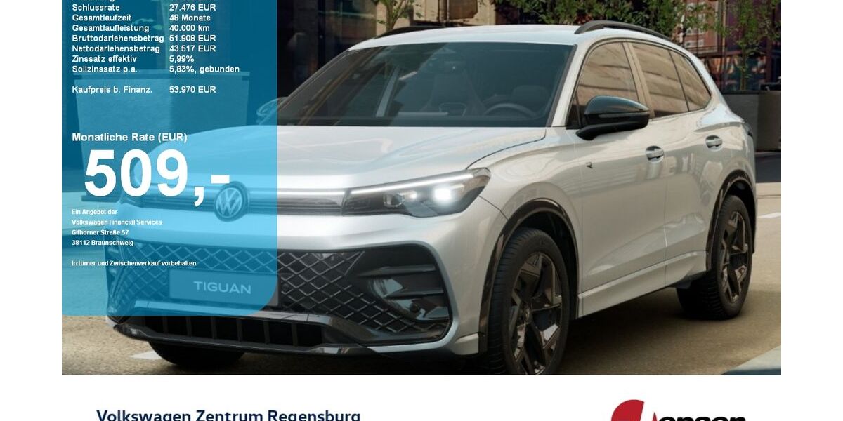 VW Tiguan 9.900 km 53.970 &euro; Regensburg 93053