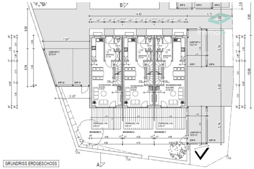 Reihenhaus Wenzenbach - 5 Zimmer, 110 m&sup2;, 1.460&euro; | Angebot:26629543