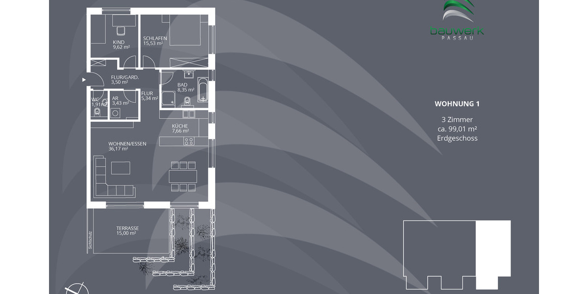Etagenwohnung Altenthann Altenthann - 3 Zimmer, 99 m&sup2;, 449.900&euro; | Angebot:25770994