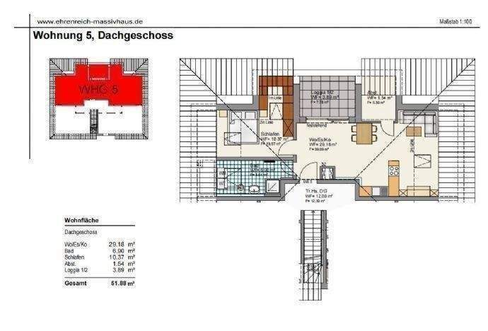 Etagenwohnung Teublitz Katzdorf - 2 Zimmer, 51 m&sup2;, 223.250&euro; | Angebot:25666158