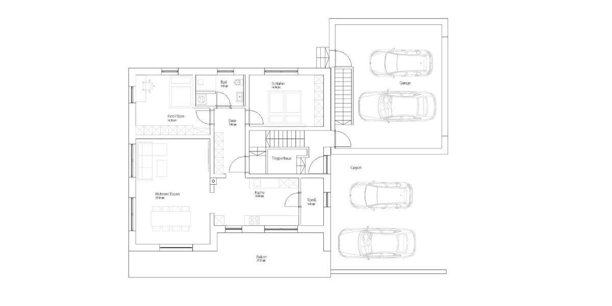 Etagenwohnung Geiselhöring - 3 Zimmer, 104 m&sup2;, 1.100&euro; | Angebot:26252415