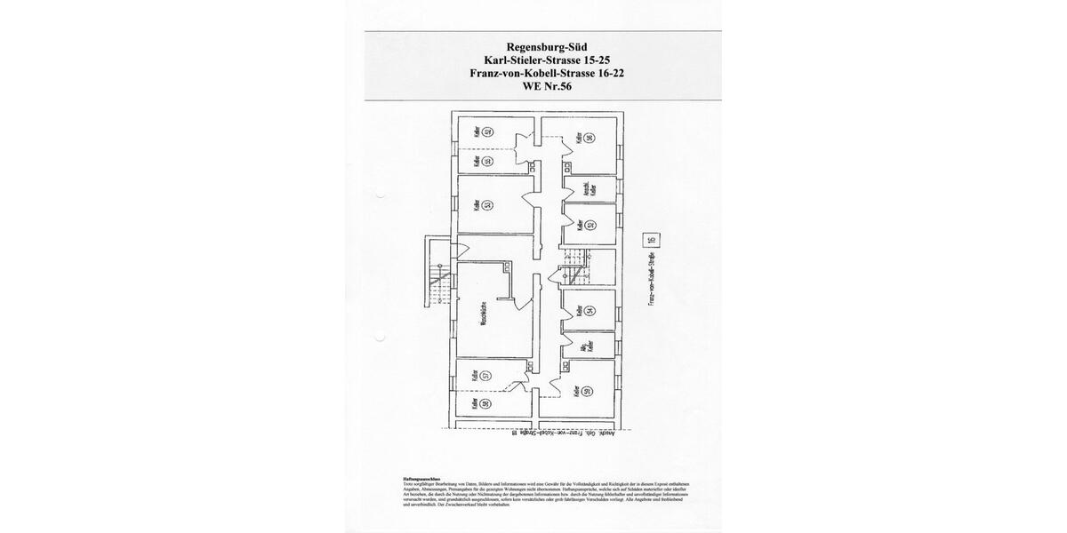 Etagenwohnung Regensburg Ganghofersiedlung - 3 Zimmer, 60 m&sup2;, 295.000&euro; | Angebot:27116816