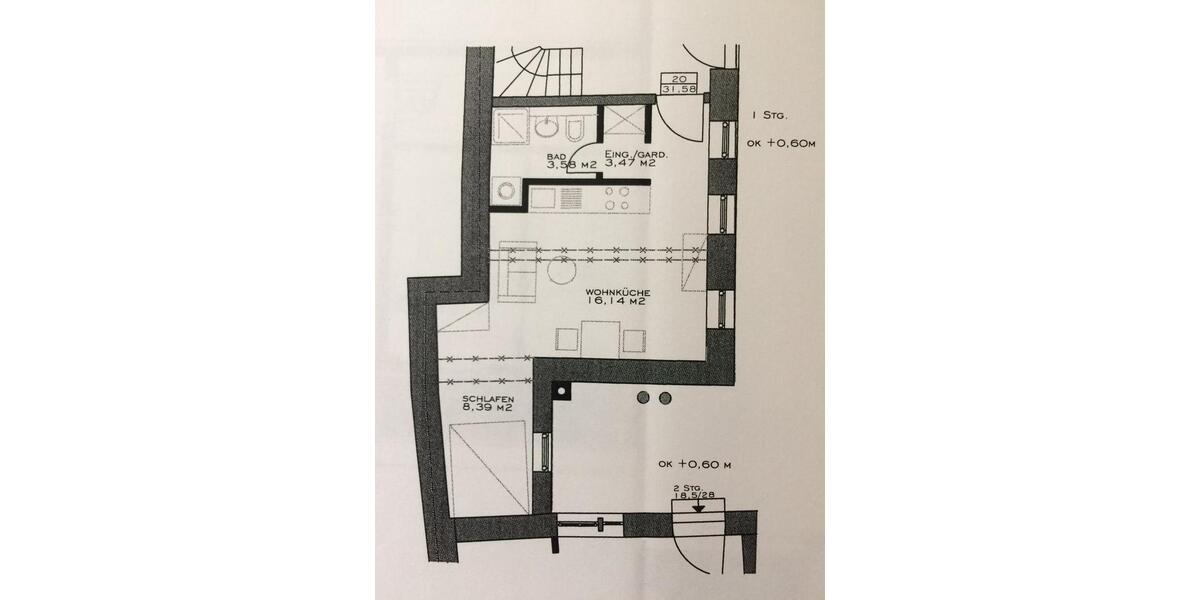 Erdgeschoßwohnung Regensburg Kumpfmühl - 1 Zimmer, 32 m&sup2;, 250.000&euro; | Angebot:25294844
