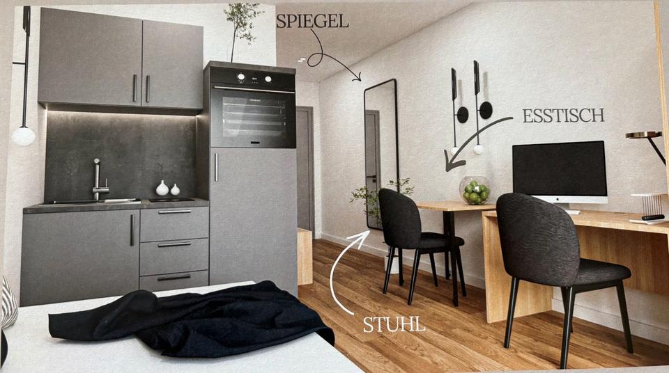 Etagenwohnung Regensburg Galgenberg - 1 Zimmer, 20 m&sup2;, 600&euro; | Angebot:26700377