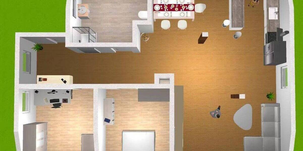 Etagenwohnung Maxhütte-Haidhof Haidhof - 3 Zimmer, 74 m&sup2;, 825&euro; | Angebot:26898814