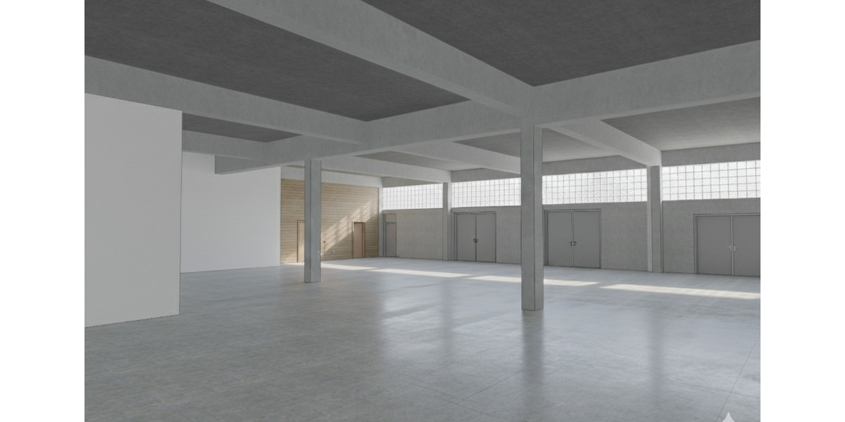 Gewerbehalle mit Büro zimmer