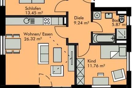 Wohnung Lappersdorf - 3 Zimmer, 69 m&sup2;, 1.230&euro; | Angebot:26409159